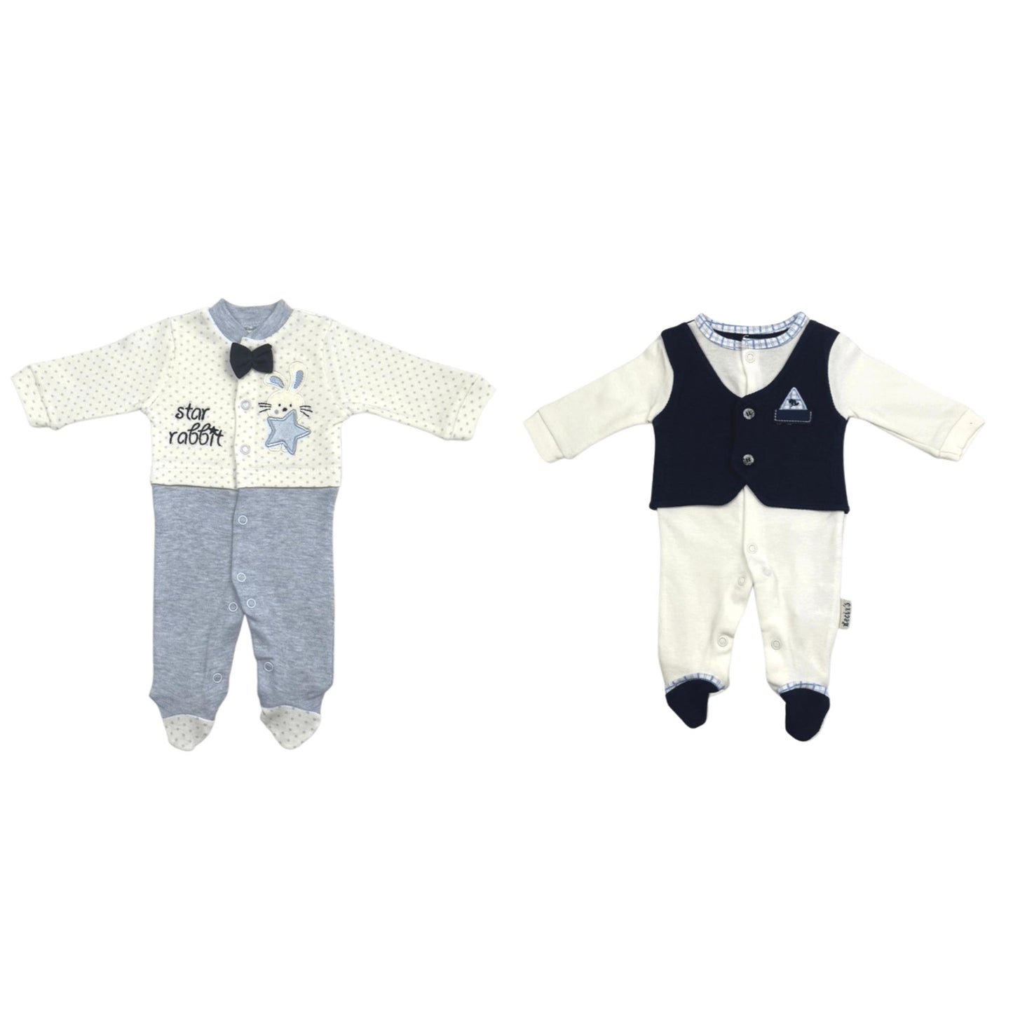Frühchenkleidung Set 2 Strampler Junge