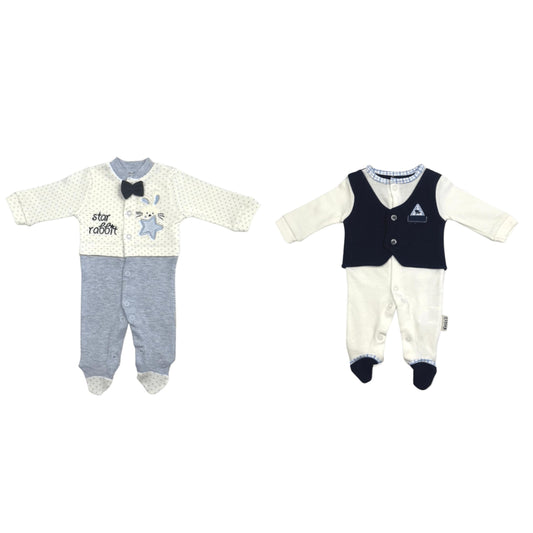 Frühchenkleidung Set 2 Strampler Junge