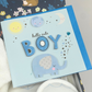 Baby Geschenkset zum 1. Geburtstag oder zur Geburt – 4-teiliges Badeset mit Bademantel, Kapuzenhandtuch, Waschhandschuh und Hausschuhen in rosa Geschenkbox