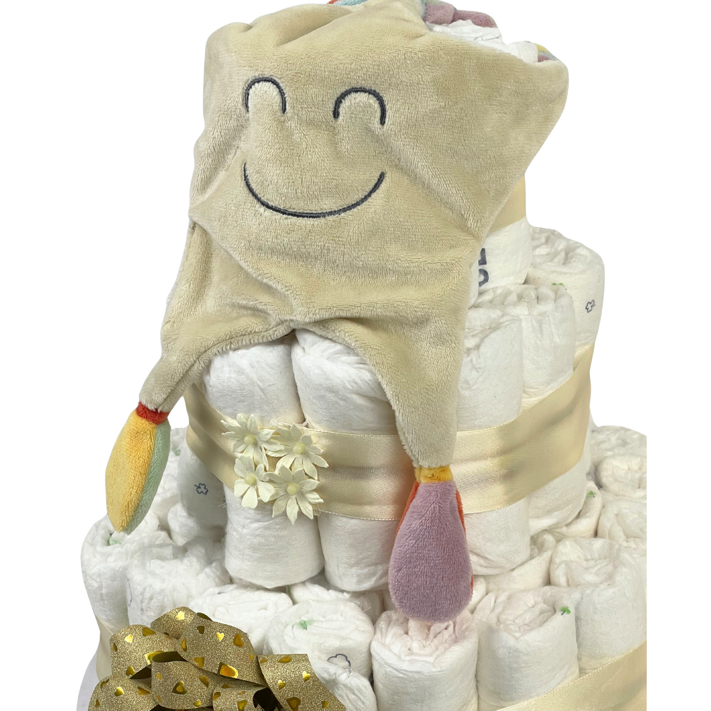 Windeltorte_Beige_Unisex–Babygeschenk_Geburt_Babyparty