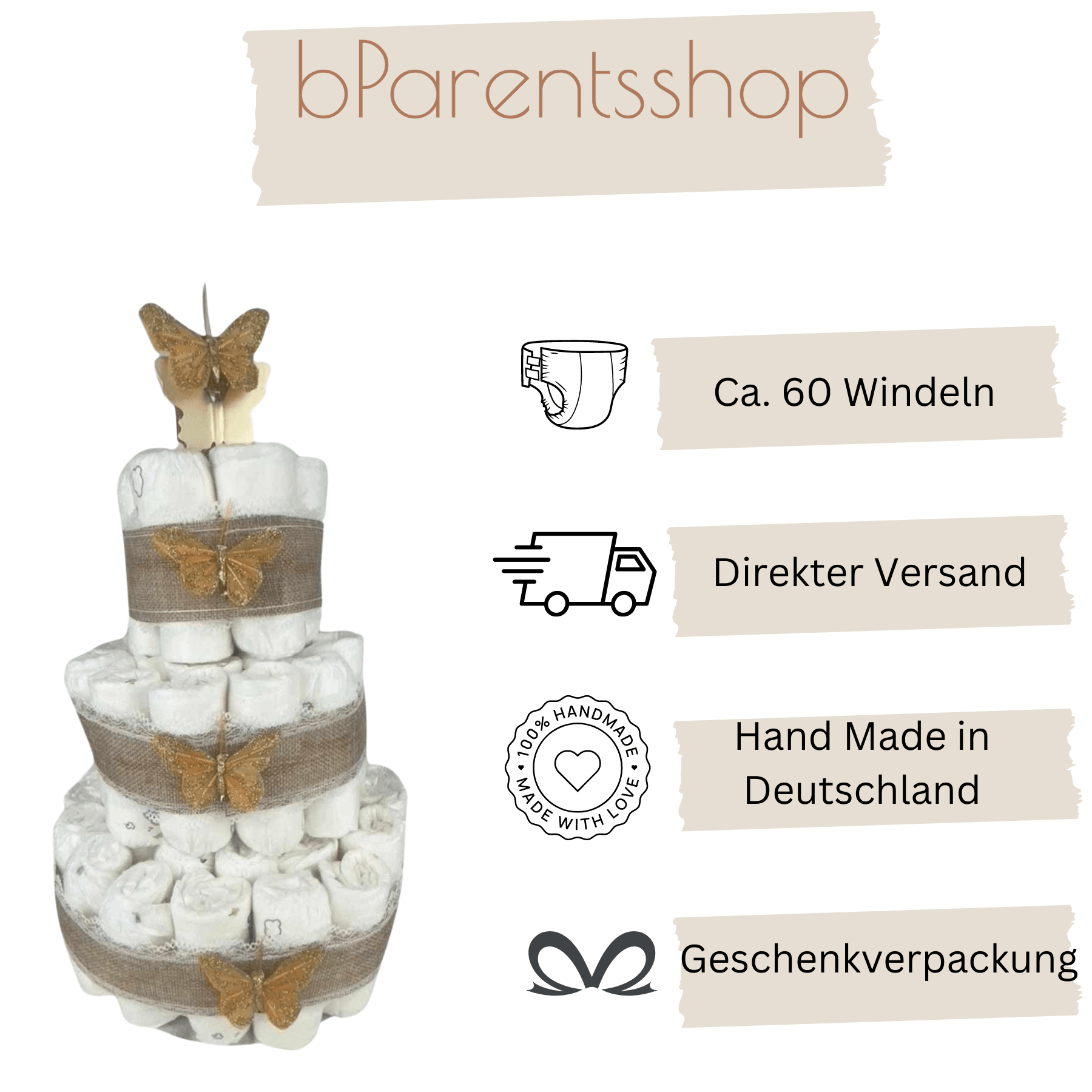 Windeltorte_unisex_beige_babygeschenke_zur_geburt